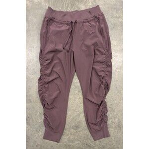 Athleta Ruched Lined Drawstring Jogger Attitude Pants Women's Size 8
